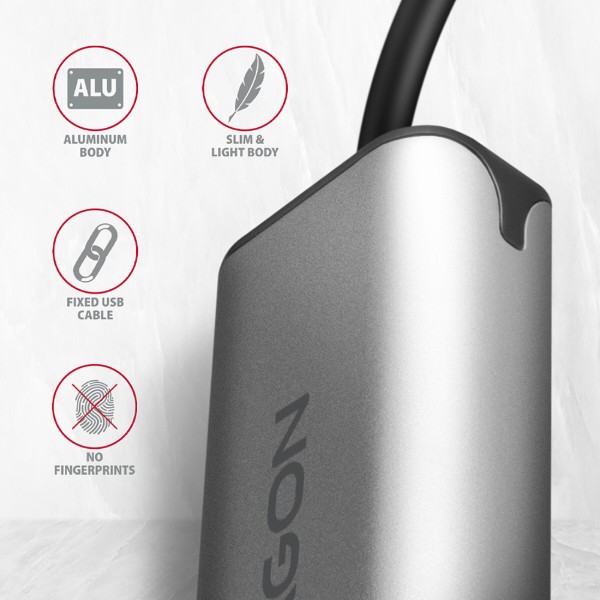 Фото - Переходник USB- RJ-45 AXAGON SuperSpeed USB-C 2.5 gigabit, Grey (ADE-25RC)